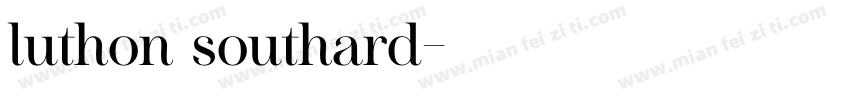 luthon southard字体转换